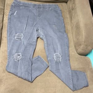 Gray Elastic Waisted Jeans